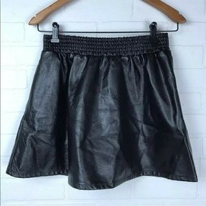 NWT BCBG Faux Leather Elastic Waist Skater Skirt